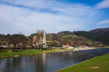 Kroscienko on the Dunajec village, Pieniny, Poland