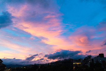 Obraz premium 京都鴨川(Kyoto Kamogawa)