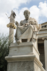 Plato-Statue mit Athena bei der 