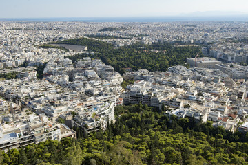 Übersicht über die Stadt Athen, Griechenland