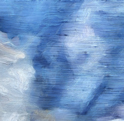 Close up brush strokes on canvas. Grunge texture. Dry painting background. Art production. Unique drawn backdrop. Creative simple pattern for graphic work, web design or wallpaper. Aged style artwork.