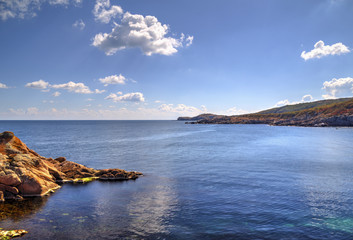 Beautiful landscape on rocky shore