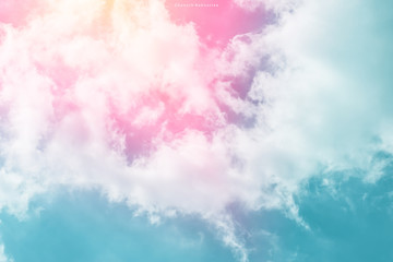 sun and cloud background with a pastel colored


