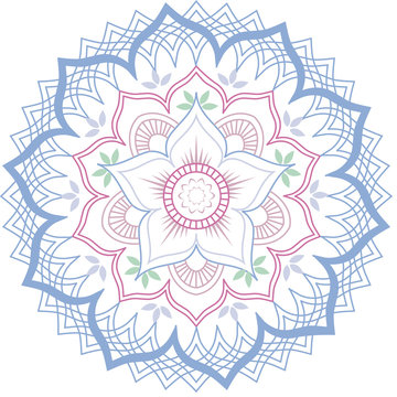Lotus flower geometric mandala
