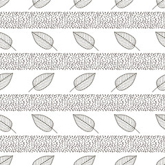 Seamless pattern with leaves.
