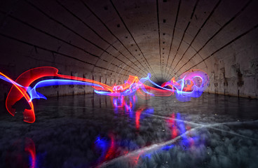  Abstract drawing with light in the dark