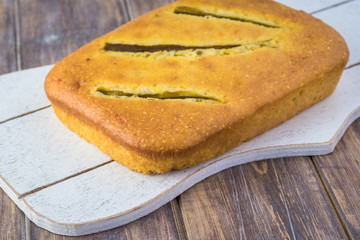 Hatch chili pepper cornbread.