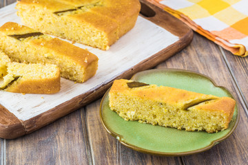 Hatch chili pepper cornbread.