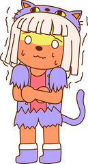 Halloween wolves cat girl