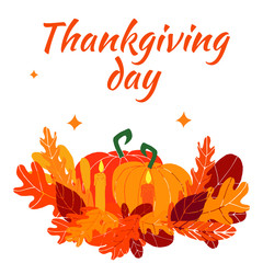 Vector template dedicated to the autumn holiday thankgiving day. Doodle design, Template for greeting cards, flyer, banner etc