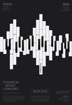 Music Grand Piano Poster Background Template Vector illustration