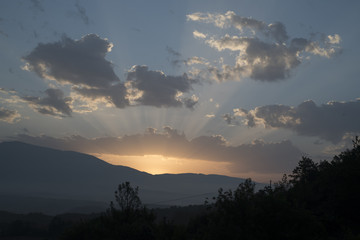 Sunrise, Sunrise, Sun, Sky, Cloud, Light filtering, Light, Summer, Tree, Nature, Natural, Life,