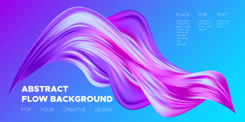 3d Abstract Liquid Colorful Shapes.