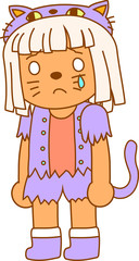 Halloween wolves cat girl