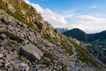 Hiking Train in the High Tatra in the Valley of Five Lakes