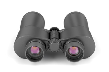 Binoculars on white background