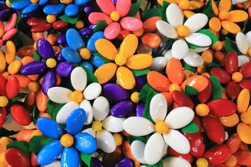Fiori colorati con confetti, Colored Flowers with Sugar Almnonds