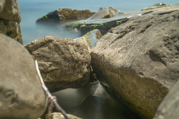 sea, beach, water, coast, sky, landscape, ocean, rock, rocks, blue, nature, travel, summer, stone, horizon, coastline, wave, clouds, island, shore, seascape, stones, cloud, sand, waves,