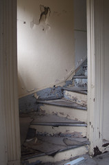 Abandoned Staircase, Rundown, Shabby