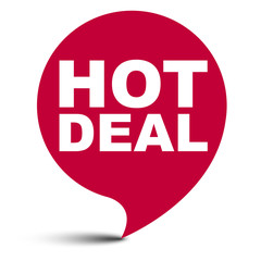 red vector bubble banner hot deal