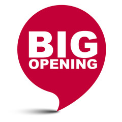 red vector bubble banner big opening