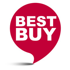 red vector bubble banner best buy