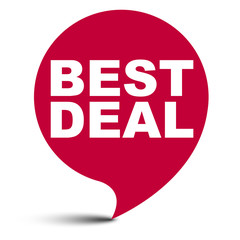 red vector bubble banner best deal