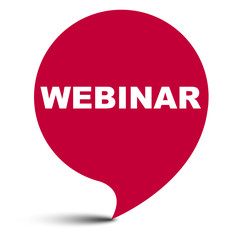 red vector bubble banner webinar