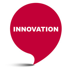 red vector bubble banner innovation