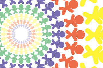 #Background #wallpaper #Vector #Illustration #design #free #free_size #charge_free #colorful #color rainbow,show business,entertainment,party,image  背景素材,イメージ,人の輪,チームワーク,仲間,コミュニティ,グループ,コミュニケーション,仲良し,