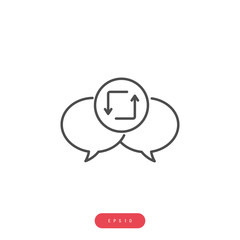 Feedback Vector Icon Business Management Related Vector Line Icon. Editable Stroke. 1000x1000 Pixel Perfect.