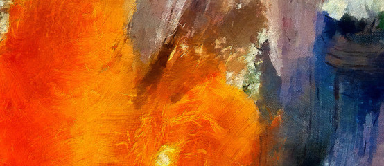 Dirt art texture with old effect. Retro style grunge painting background. Dry textured oil brushstrokes in close-up. Watercolor mixed draw. Vintage pattern. 