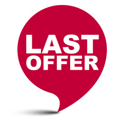 red vector bubble banner last offer