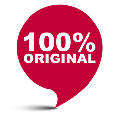 red vector bubble banner 100% original