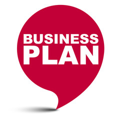 red vector bubble banner business plan