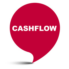 red vector bubble banner cashflow