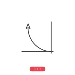 Experience Curve Vector Icon Business Management Related Vector Line Icon. Editable Stroke. 1000x1000 Pixel Perfect.