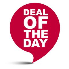 red vector bubble banner deal of the day