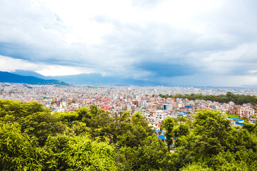 Fototapeta na wymiar City Aerial View of Kathmandu Nepal
