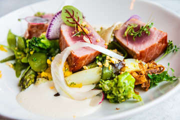 Fine dining cuisine - french dish on the table