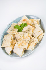 focaccia with fragrant herbs