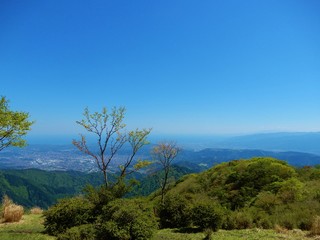 Obraz premium 鍋割山山頂からの景色