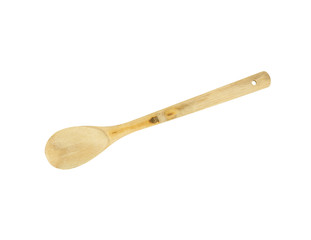 wooden spoon on white background with clipping path