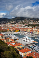 Naklejka na ściany i meble City of Nice Cityscape in France
