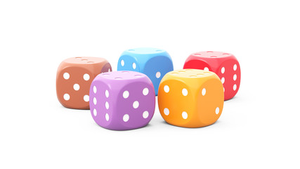 Dice of different colors