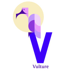 Letter V - Vulture