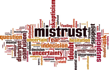 Mistrust word cloud