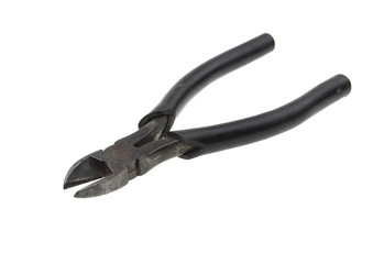Cutting pliers isolated on white background with clipping path
