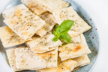 focaccia with fragrant herbs