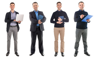 Obraz premium Set with different teachers on white background